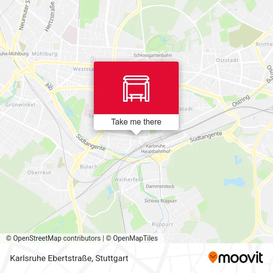 Karlsruhe Ebertstraße map