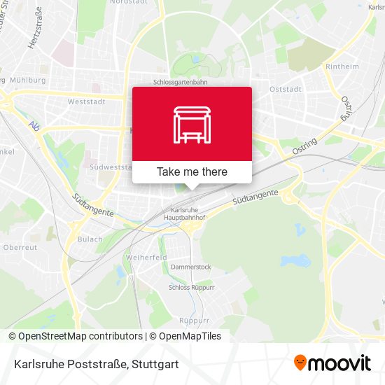 Karlsruhe Poststraße map