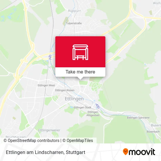 Карта Ettlingen am Lindscharren