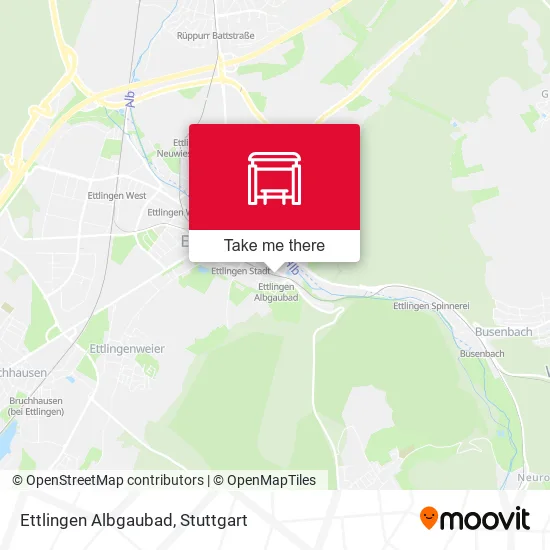 Карта Ettlingen Albgaubad