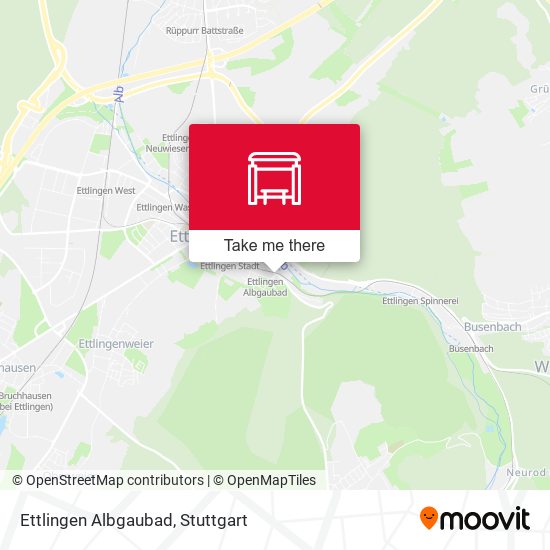 Карта Ettlingen Albgaubad
