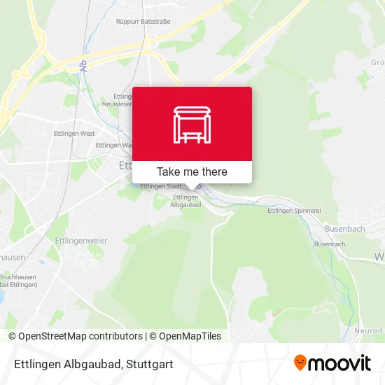 Карта Ettlingen Albgaubad