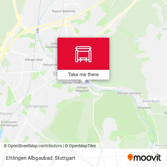 Карта Ettlingen Albgaubad