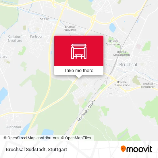 Карта Bruchsal Südstadt