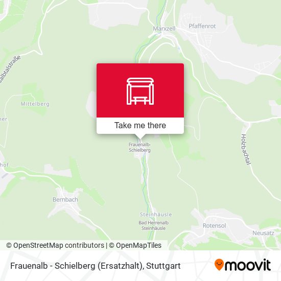 Frauenalb - Schielberg (Ersatzhalt) map