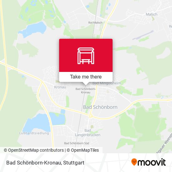 Bad Schönborn-Kronau map