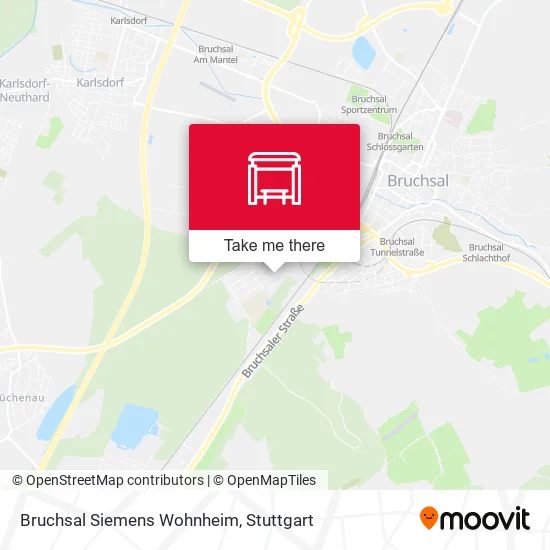 Карта Bruchsal Siemens Wohnheim