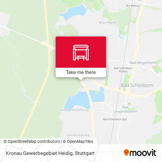 Карта Kronau Gewerbegebiet Heidig