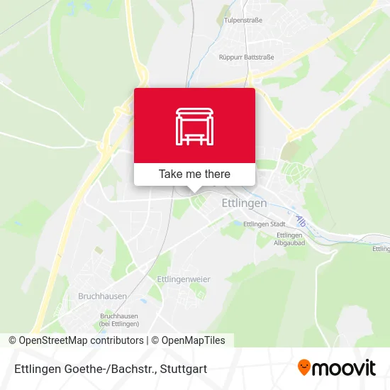 Карта Ettlingen Goethe-/Bachstr.