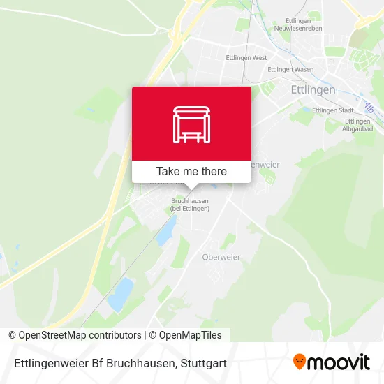 Карта Ettlingenweier Bf Bruchhausen