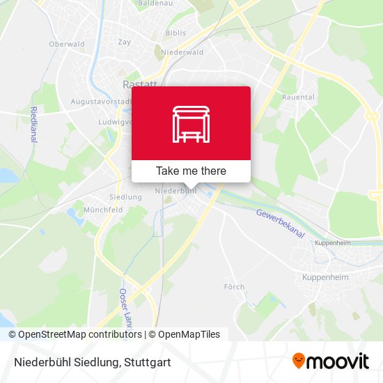 Niederbühl Siedlung map