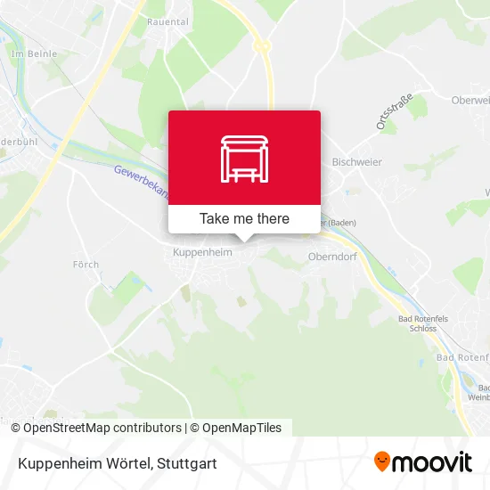 Карта Kuppenheim Wörtel