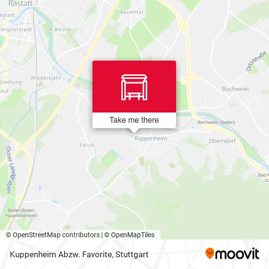 Карта Kuppenheim Abzw. Favorite
