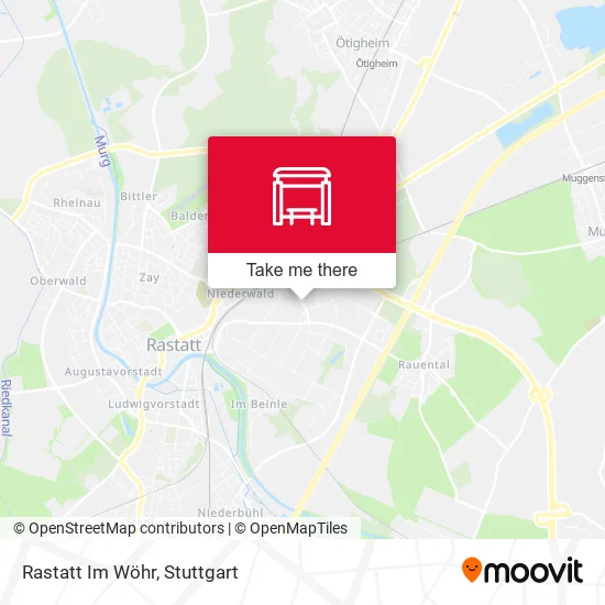 Карта Rastatt Im Wöhr