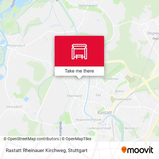 Карта Rastatt Rheinauer Kirchweg