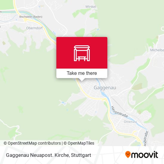 Gaggenau Neuapost. Kirche map