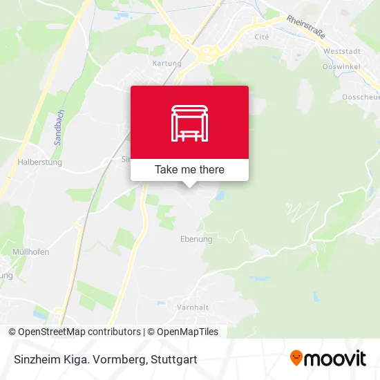 Карта Sinzheim Kiga. Vormberg