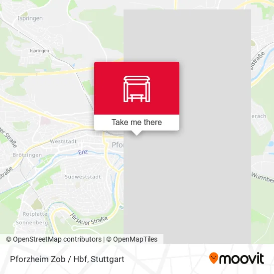 Карта Pforzheim Zob / Hbf