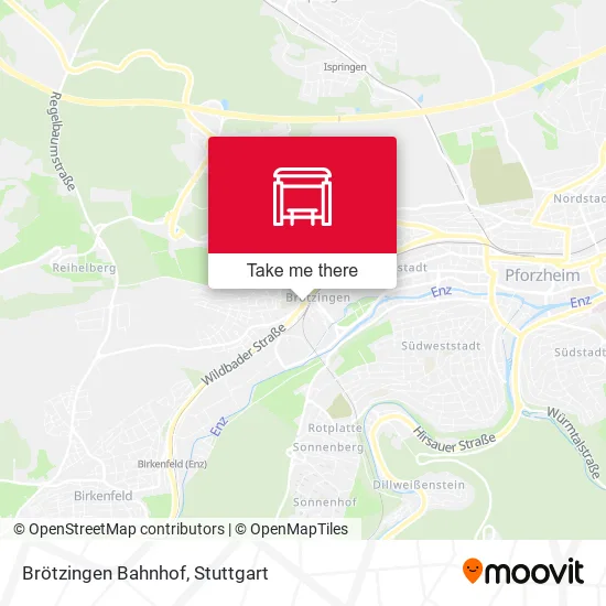 Карта Brötzingen Bahnhof