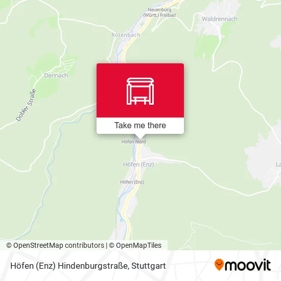 Карта Höfen (Enz) Hindenburgstraße