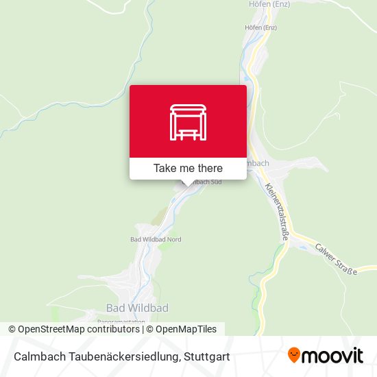 Calmbach Taubenäckersiedlung map