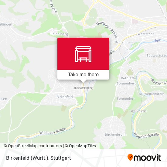 Карта Birkenfeld (Württ.)