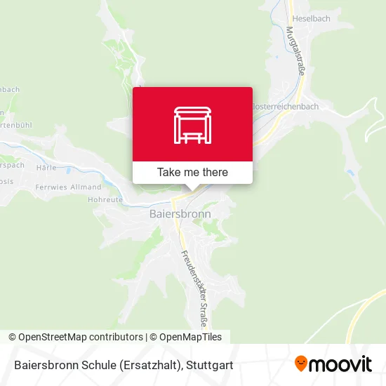 Карта Baiersbronn Schule (Ersatzhalt)