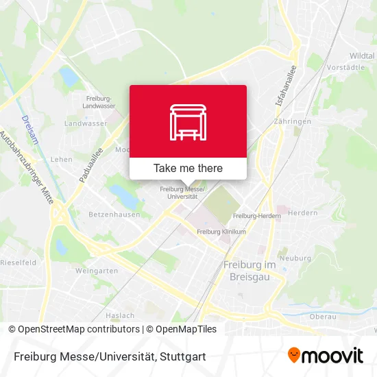 Карта Freiburg Messe/Universität