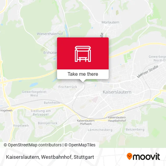 Карта Kaiserslautern, Westbahnhof