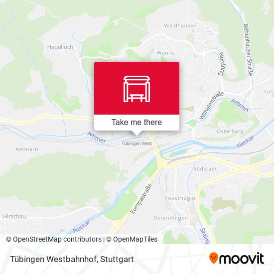 Tübingen Westbahnhof map