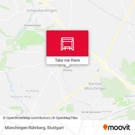 Карта Münchingen Rührberg