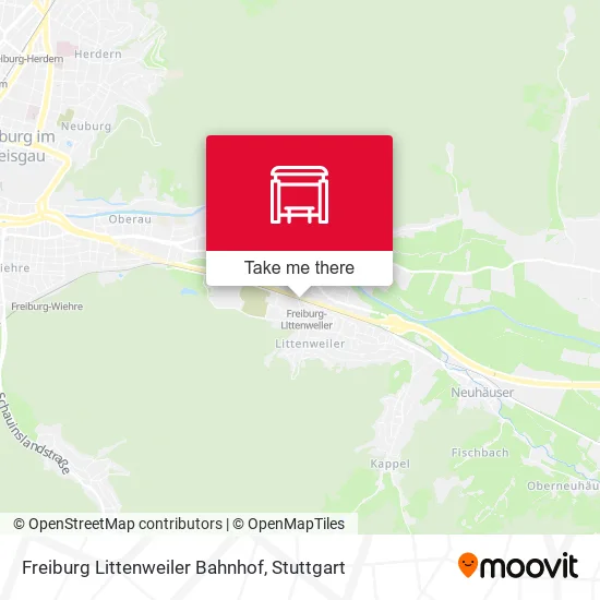 Карта Freiburg Littenweiler Bahnhof