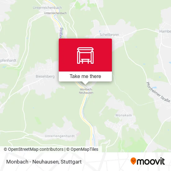 Карта Monbach - Neuhausen