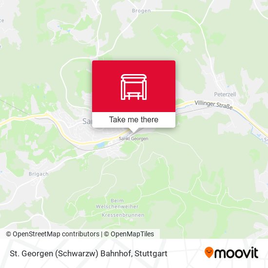 St. Georgen (Schwarzw) Bahnhof map