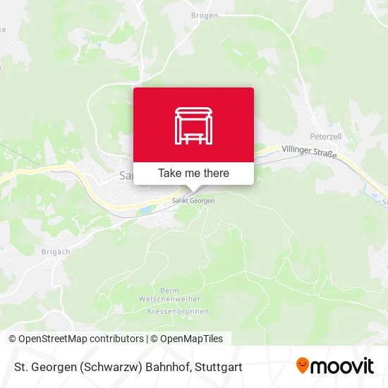 Карта St. Georgen (Schwarzw) Bahnhof