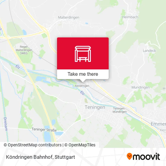 Карта Köndringen Bahnhof