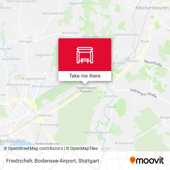 Карта Friedrichsh. Bodensee-Airport