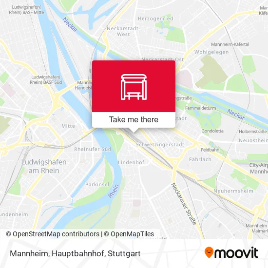 Карта Mannheim, Hauptbahnhof