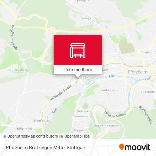 Карта Pforzheim Brötzingen Mitte