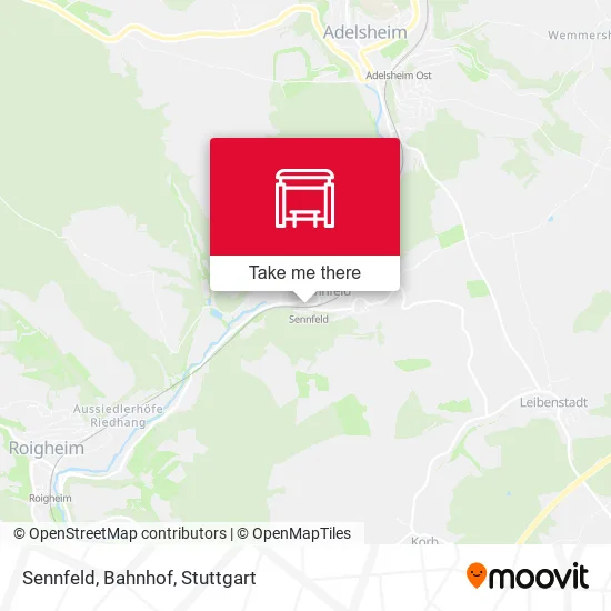 Карта Sennfeld, Bahnhof