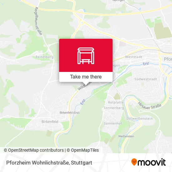 Карта Pforzheim Wohnlichstraße