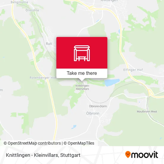 Карта Knittlingen - Kleinvillars