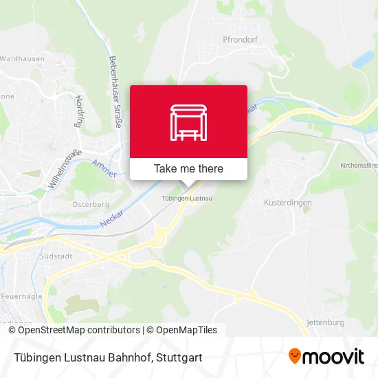 Карта Tübingen Lustnau Bahnhof