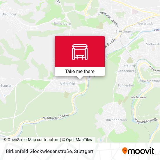 Birkenfeld Glockwiesenstraße map