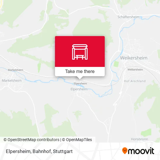 Карта Elpersheim, Bahnhof