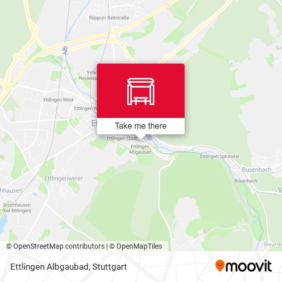 Карта Ettlingen Albgaubad