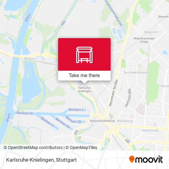 Karlsruhe-Knielingen map