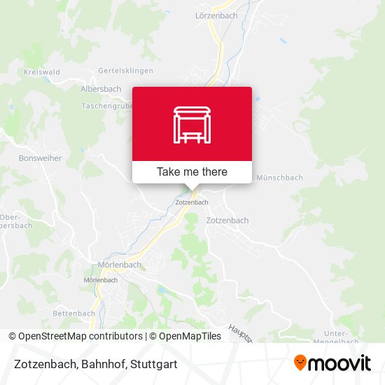 Карта Zotzenbach, Bahnhof