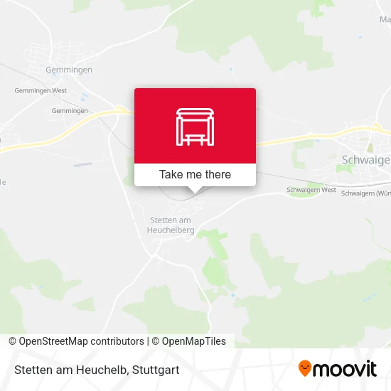 Карта Stetten am Heuchelb