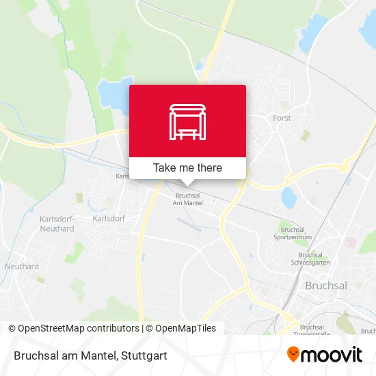Карта Bruchsal am Mantel